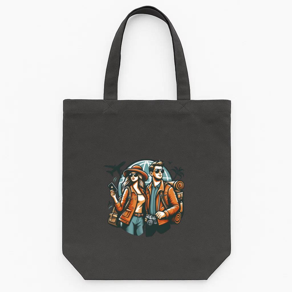 Bold Cheerful Camping Travelling Tote Canvas Bag