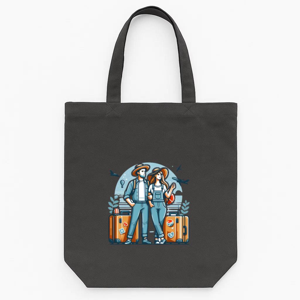 Calm Joyful Travelling Camping Tote Canvas Bag