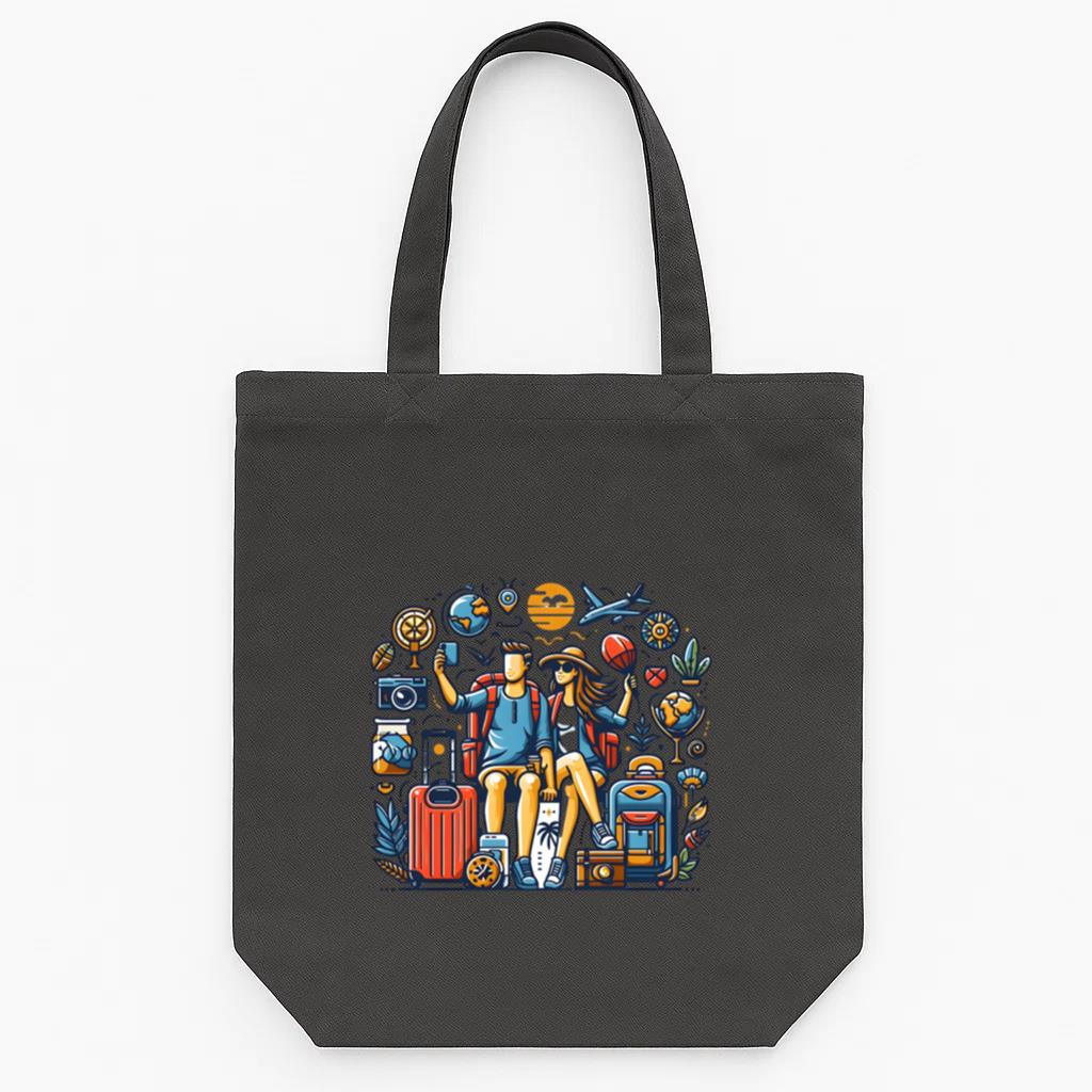Cheer Peaceful Camping Travelling Tote Canvas Bag