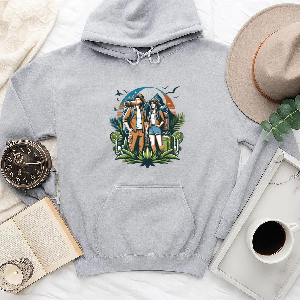 Light Happy Camping Travelling Hoodie