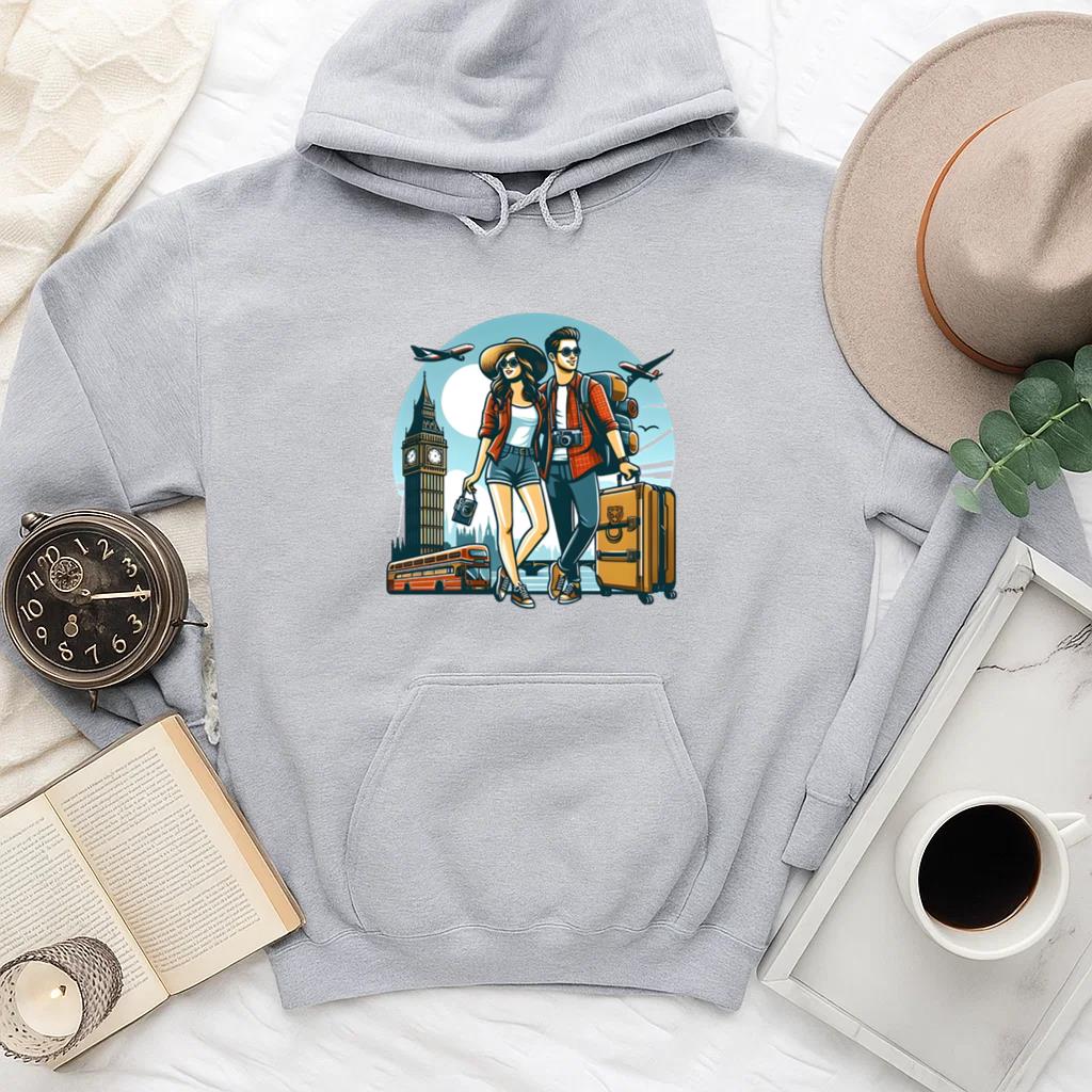 Love Blissful Travelling Camping Hoodie