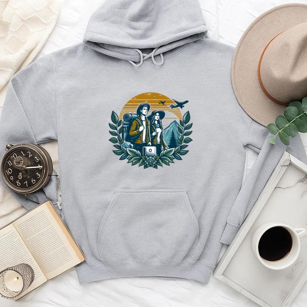Peace Cheerful Camping Travelling Hoodie
