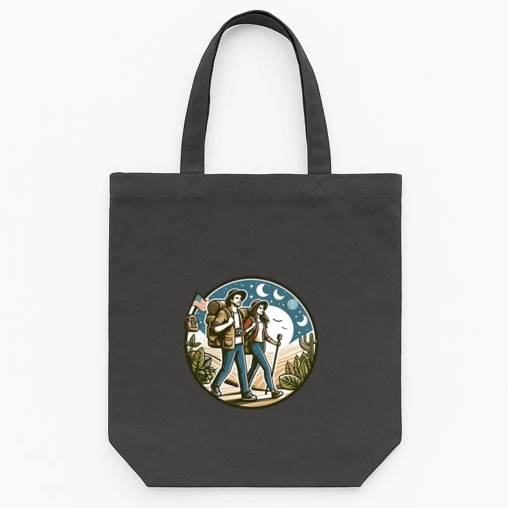 Vivid Happy Travelling Camping Tote Canvas Bag